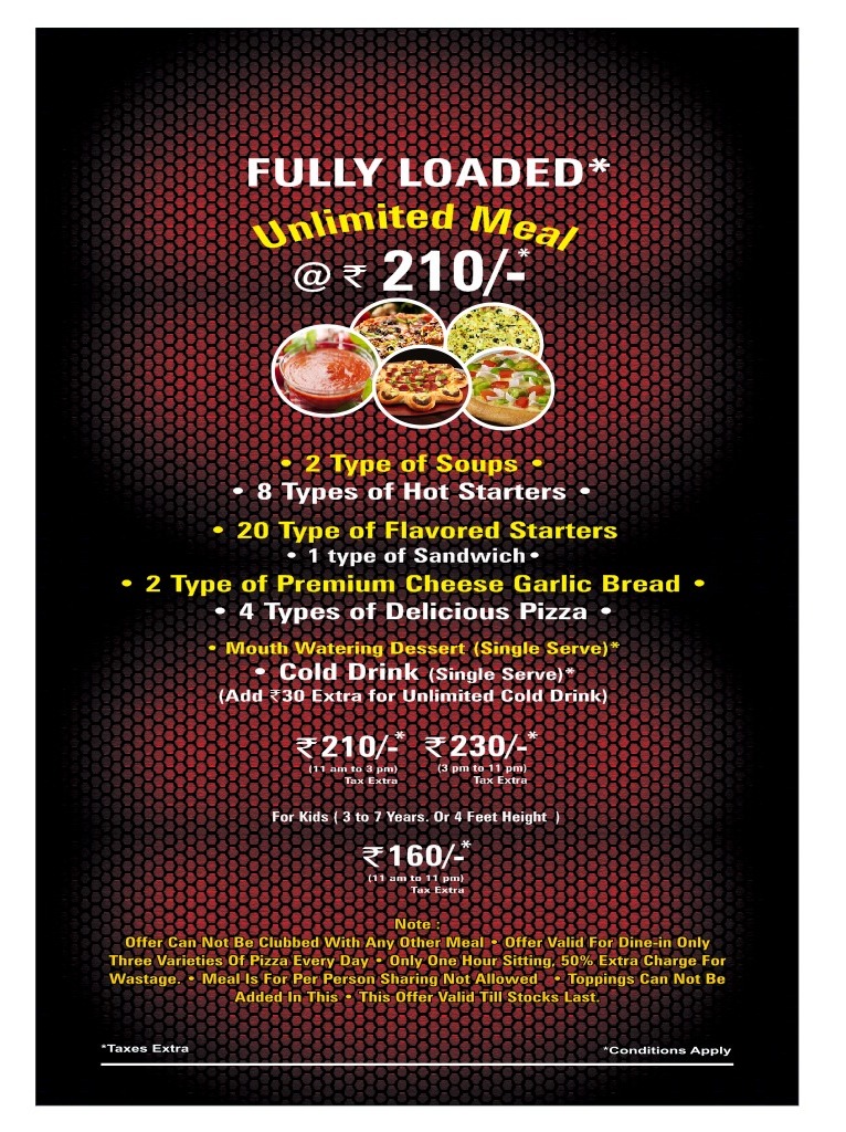 Udaipur Menu Pizza Burst